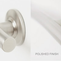 30" Crescent Curved Shower Grab Bar, Polished Stainless