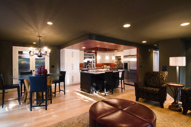Elegant living room photo in Seattle