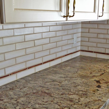 Handmade Tile Backsplach with Decorative Listellos