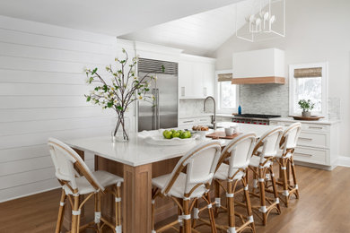 Wonderful White Oak and White Kitchen Renovation in Westfield, NJ