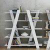 Wind Contemporary Unique Shelving And Display, Pure White