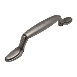Cosmas - Cosmas 4007WN Weathered Nickel Cabinet Pull, 3" Hole Centers, Set of 25 - Cabinet And Drawer Handle Pulls
