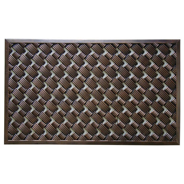 A1HC First Impression, Natural Rubber Non-Slip Doormat, 18"X30" - Checkered