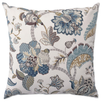 Finders Keepers 23" Floor Pillow, Blue
