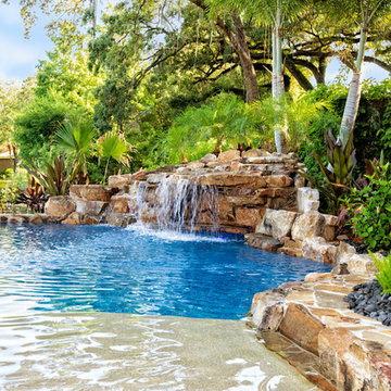 Large Natural Tropical Pool & Landscape