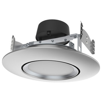 10.5W LED Direct Wire Downlight - Gimbaled - 120V - CCT Select - Brushed Nickel