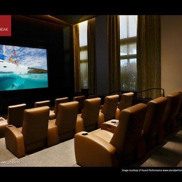 Amazing Theater with seats by CINEAK SEATING
