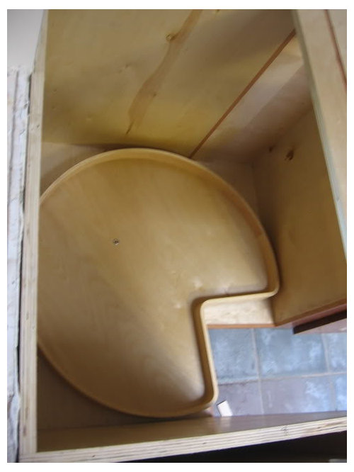 View of Super Susan before counter install