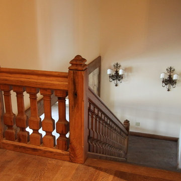 Custom Millwork featuring Salvaged Antique Oak, Inspired by French Pattern Books