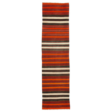 Rug N Carpet - Handwoven Oriental 2' 8'' x 10' 9'' Rustic Runner Kilim Rug