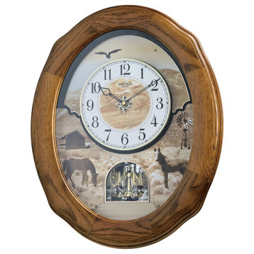 Rhythm's Joyful Prairie Wall Clock
