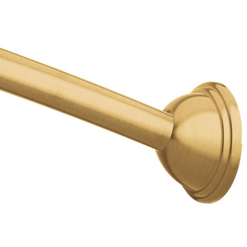 Moen CSR2160 54" - 72" Adjustable-Length Curved Shower Rod - Brushed Gold
