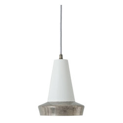MALABO ANTIQUE SILVER AND WHITE PENDANT - Pendant Lighting