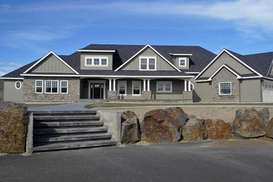 Contemporary exterior home idea in Seattle