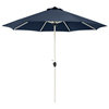 Montlake Fadesafe 9' Round Aluminum Patio Umbrella, Heather Indigo Blue