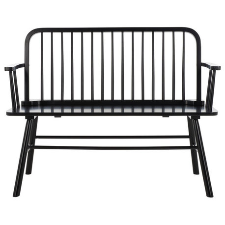 Safavieh Lucilia Spindle Bench, Black