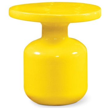 Bottle Accent Table, Yellow