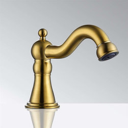 BathSelect Deck Mount Commercial Automatic Sensor Faucet Gold - Showerheads And Body Sprays