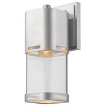 Z-Lite - Z-Lite 562M-BA-LED Lestat - 13.88" 14W 1 LED Outdoor Wall Lantern - With its craftsmen inspired design, the Lestat colLestat 13.88" 14W 1  Brushed Aluminum Cle *UL: Suitable for wet locations Energy Star Qualified: n/a ADA Certified: n/a  *Number of Lights: Lamp: 1-*Wattage:14w LED bulb(s) *Bulb Included:Yes *Bulb Type:LED *Finish Type:Brushed Aluminum