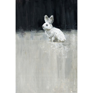 "Lonely Little Bunny" Painting Print on Wrapped Canvas, 8"x12"