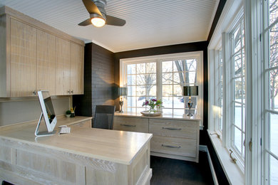 Home office - contemporary home office idea in Minneapolis