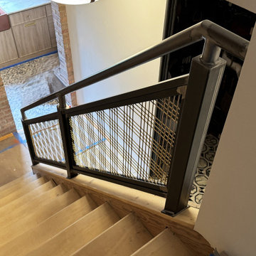Custom Railing with wire mesh infill