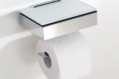 Toilettenpapierhalter- und Feuchttücherbox in Kombination