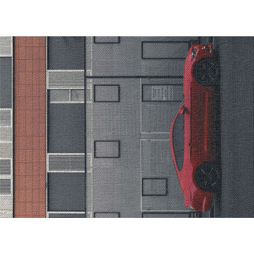 Focus On Red 161 Area Rug, 5'0"x7'0"