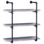 Caden Industrial 3 Shelf Faux Wood Floating Shelf