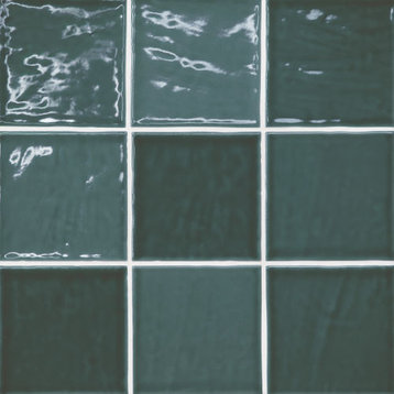 Marin 4" x 4" Ceramic Wall Tile, Ocean Teal (51-pack/5.49 sqft.)