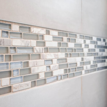 Splashes of Color for Unique Master Bath