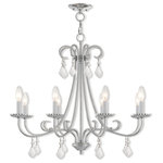 Livex Lighting - Livex Lighting 40878-05 Daphne - Eight Light Chandelier - Teardrop crystals add beauty and sophistication toDaphne Eight Light C Polished Chrome *UL Approved: YES Energy Star Qualified: n/a ADA Certified: n/a  *Number of Lights: Lamp: 8-*Wattage:60w Candelabra Base bulb(s) *Bulb Included:No *Bulb Type:Candelabra Base *Finish Type:Polished Chrome
