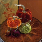 Decorative Velvet Pumpkins