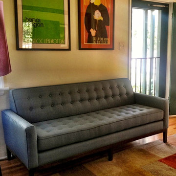 Many Buttons on Mod Grey Sofa Style | The Sofa Company