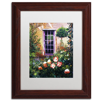 David Lloyd Glover 'Tuscany Villa Garden' Art, Wood Frame, 11"x14", White Matte