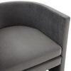 Safavieh Couture Rosabeth Curved Accent Chair, Slate Grey