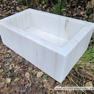 Rectangular marble sink