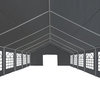 vidaXL Party Tent Outdoor Canopy Tent with Sidewalls Gazebo Shelter PE Gray