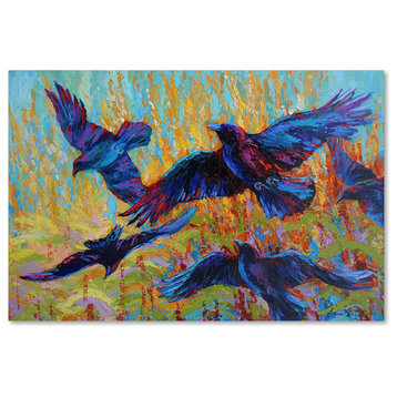 Marion Rose 'Crows 6' Canvas Art, 24 x 16