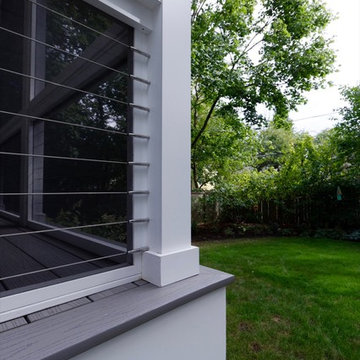 Custom composite, stainless steel cable and screen panel detail