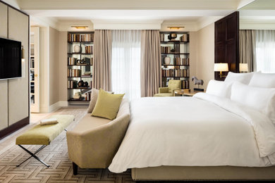Transitional bedroom photo in Dallas