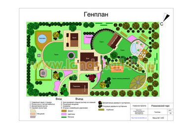 Ландшафтный проект участка в коттеджном поселке Романовский парк