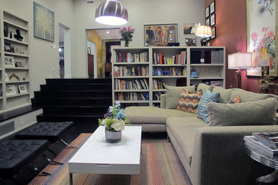 Family room - contemporary family room idea in Los Angeles