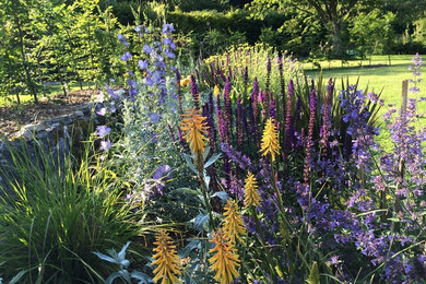 This is an example of a farmhouse garden in Devon.