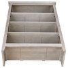 International Concepts Shaker 4 Shelf Bookcase in Washed Gray Taupe