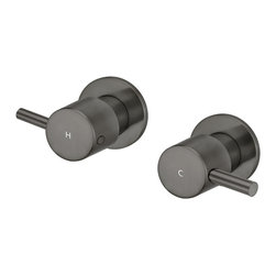 MEIR SHADOW ROUND QUARTER TURN WALL TOP ASSEMBLIES SKU: MW06-PVDGM - Bathroom Sink Taps