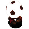Frosted Glass Soccer Ball Table Lamp Accent 7 Inches Tall