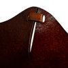 Novica Handmade Redwood Gothic Tooled Leather Catchall