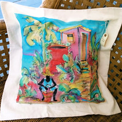 Lyris Tracey/ Island Mantra Home - Caribbean Art Pillow - Decorative Pillows