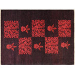 Bareens Designer Rugs - Overdyed Color Reform Grant Purple/Pink Area Rug, 3'4x4'10 - Masterfully hand-knotted by skilled artists, this over dyed hand knotted rug highlights careful attention to detail and color to create a remarkable chromatic composition. Each rug is hand knotted using centuries old techniques and mellowed down by the natural energy of the sun. While retaining the original design each rug is given a unique artistic composition by over dying and washing each rug in remarkable color palette to produce a bolder, brighter, modern and saturated look. The modern inspired look with rich, luscious detailing, vibrant feel and a show-stopping palette with saturated colors provides an unexpected decor twist. The historic and timeless appearance of this collection offers an exquisite quality of one-of-a-kind artistic rugs.